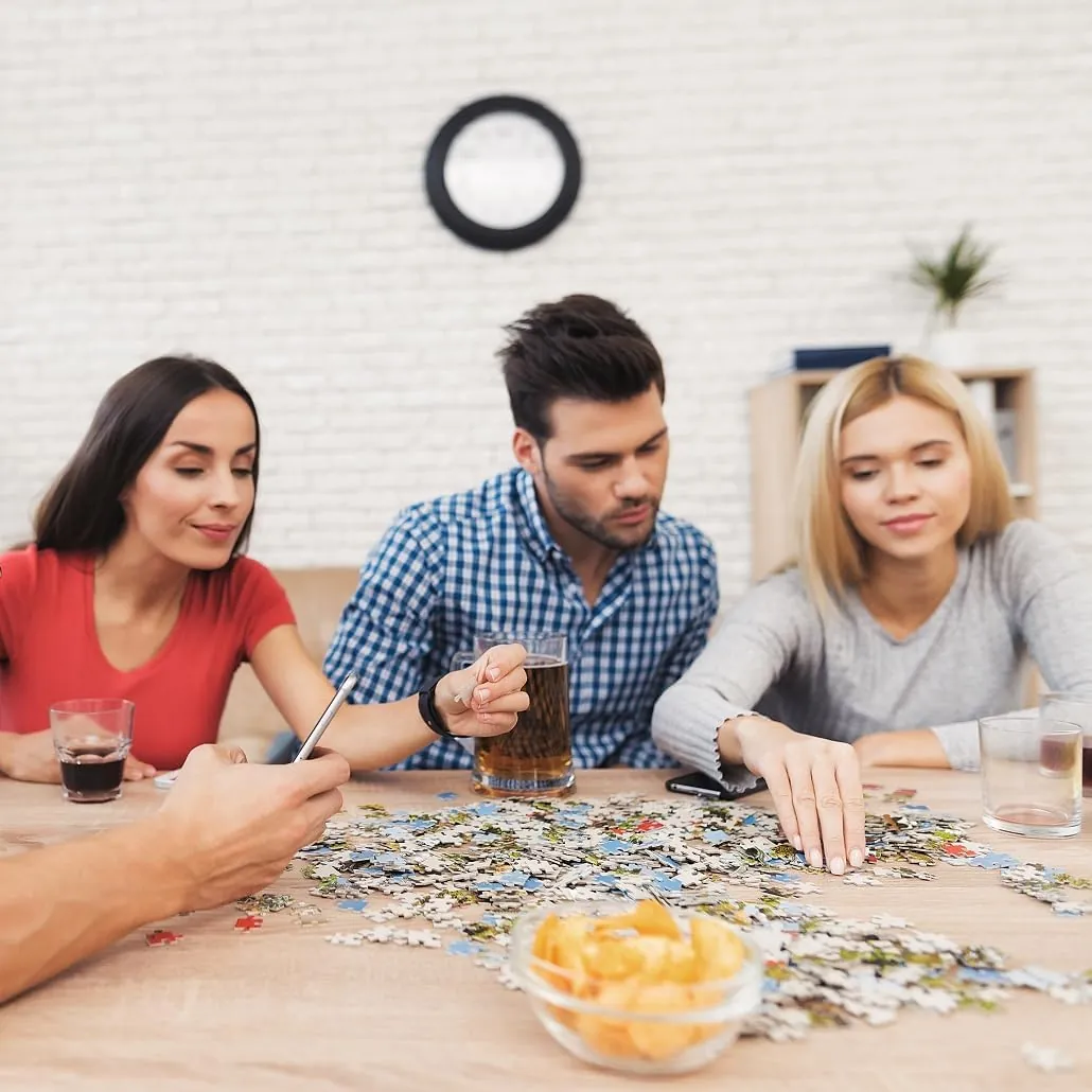 Moruska Puzzles for Adults 1000 Pieces, Round Jigsaw Puzzles