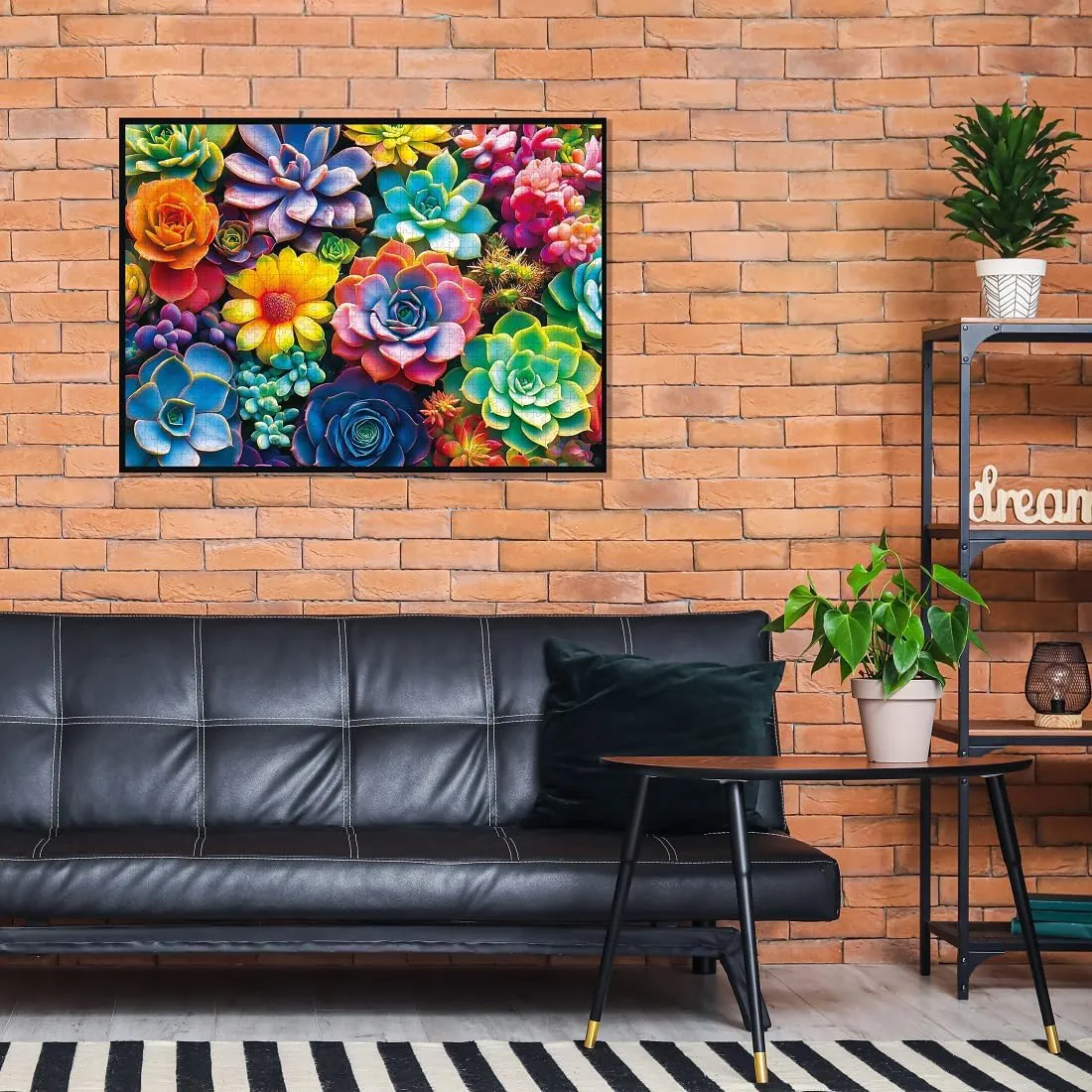 Moruska Succulent Puzzle 1000 Pieces for Adults Gradient Colorful