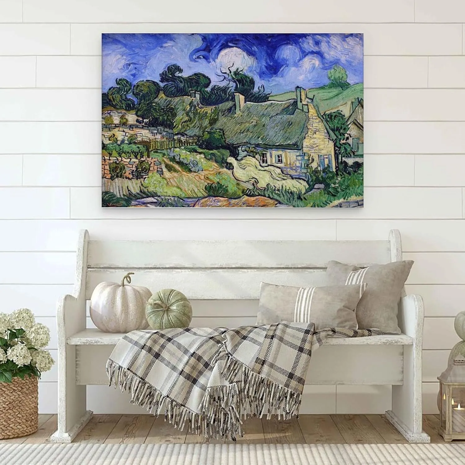 Moruska Vincent Van Goghh Work Title(Moruska Thatched Cottages) beautiful