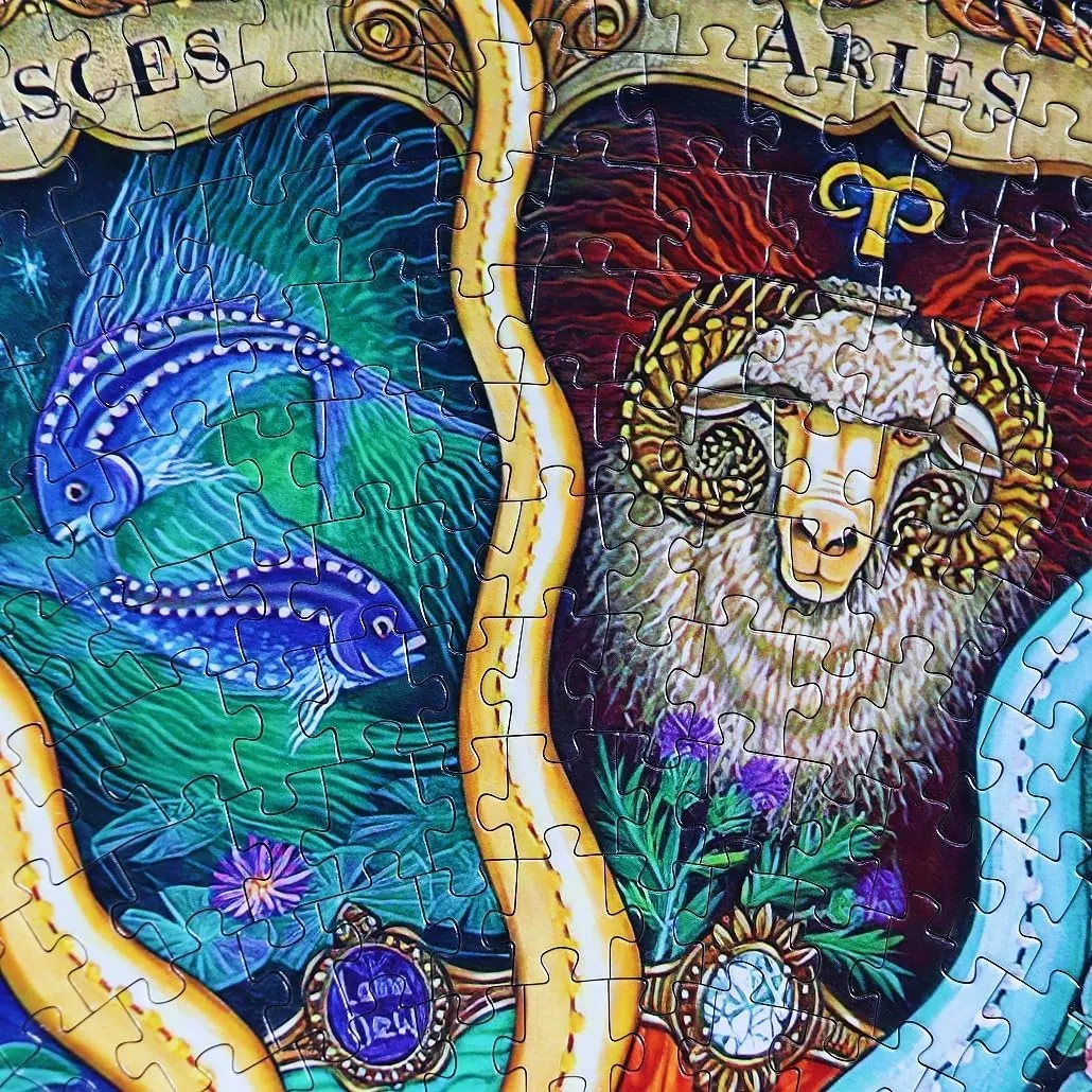 Moruska Puzzles for Adults 1000 Pieces, Round Jigsaw Puzzles