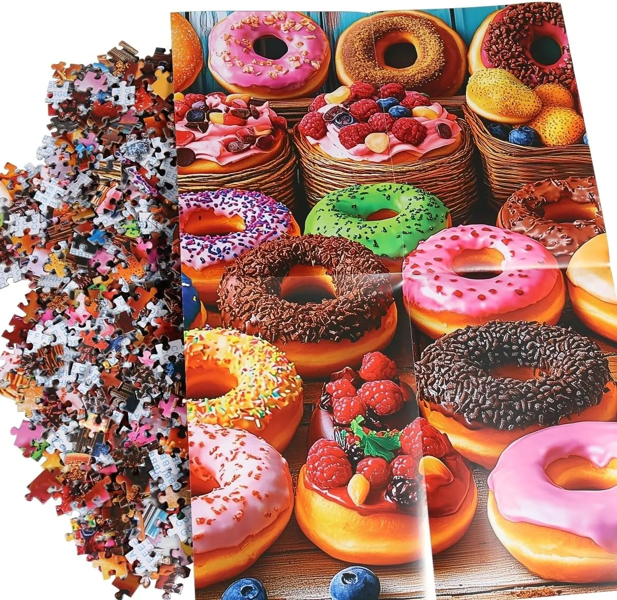 Moruska Donut Jigsaw Puzzle 1000 Piece for Adults Colorful